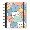 caderno-disco-capa-dura-reposicionavel-inteligente-cute-cats