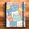 caderno-disco-capa-dura-reposicionavel-inteligente-cute-cats