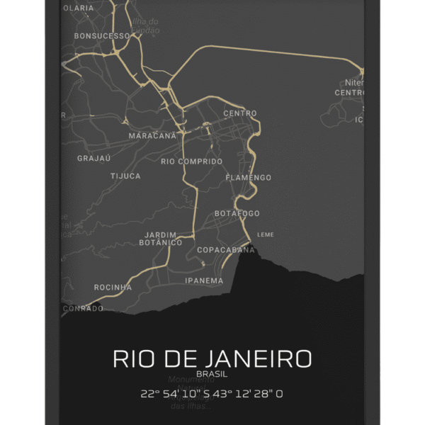 Quadro Horizontes de Rio de Janeiro - Personalizado A3 Vertical