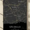 Quadro Horizontes de São Paulo - Personalizado A3 Vertical