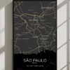 Quadro Horizontes de São Paulo - Personalizado A3 Vertical