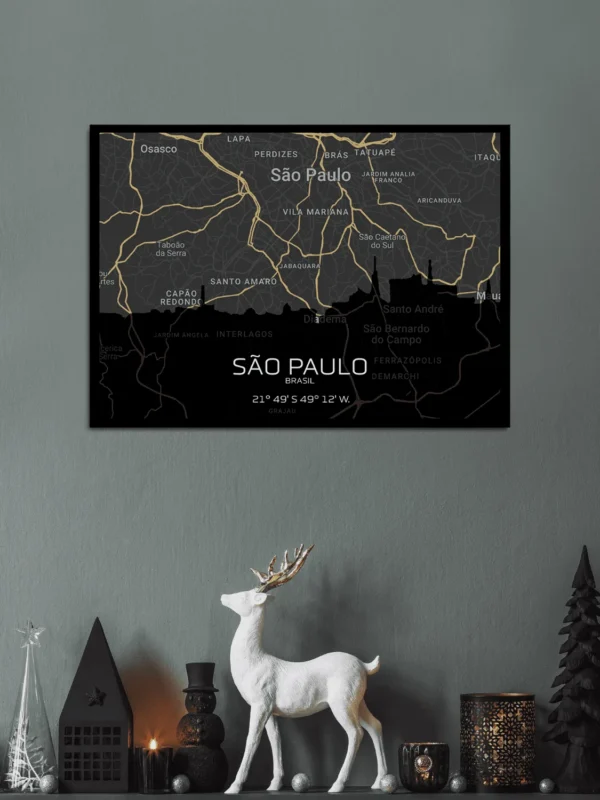 Quadro Horizontes de São Paulo - Personalizado A3 Vertical