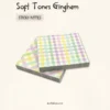 SoftTones Gingham Bloco Adesivo
