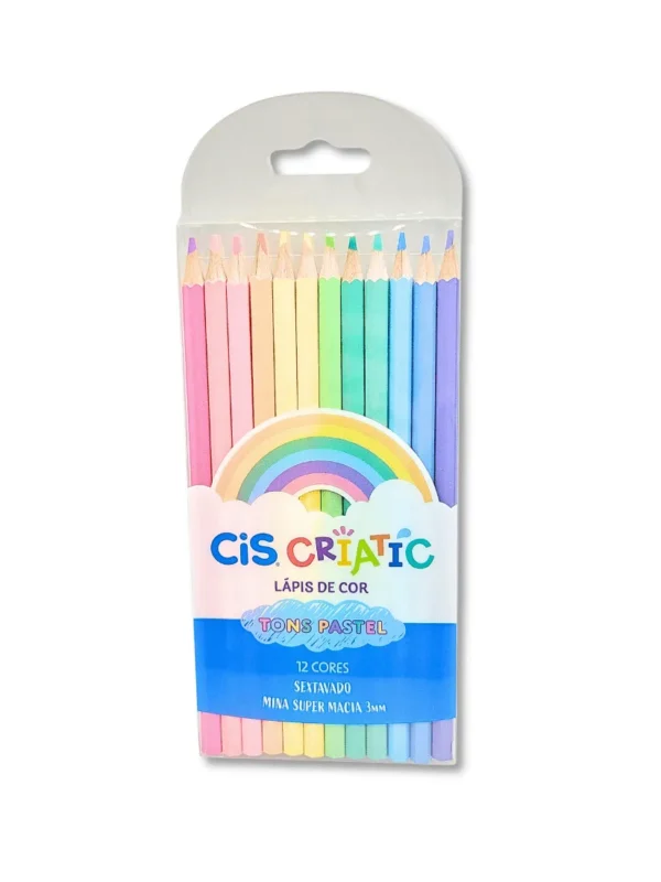 CRIATIC Lápis de Cor CIS - 12 cores pastéis