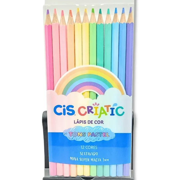 CRIATIC Lápis de Cor CIS - 12 cores pastéis