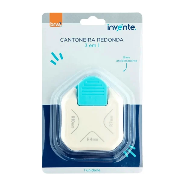 Canteadeira Furador de Canto 3 em 1 - Arredondador BRW