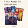 Coleção Achala Journal com 3 kits de marcadores de páginas magnéticos de estampas exclusivas.