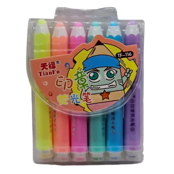 Funstamp Pastel Tianfu 2 em 1 - Carimbo e marca-texto