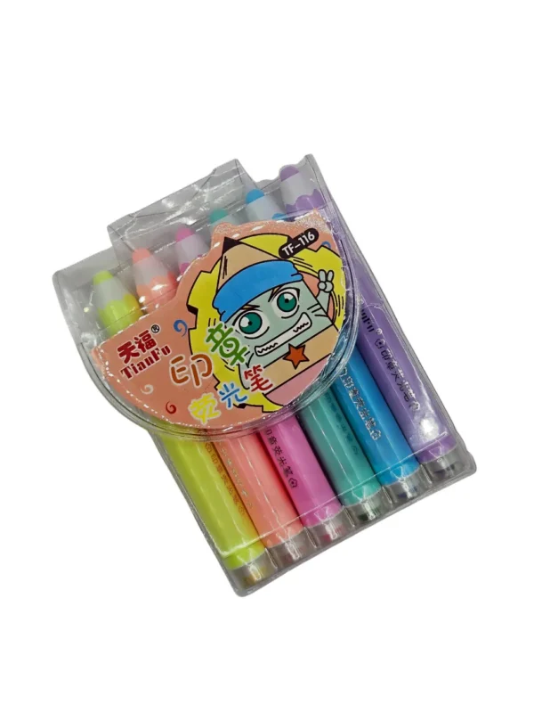 Funstamp Pastel Tianfu 2 em 1 - Carimbo e marca-texto