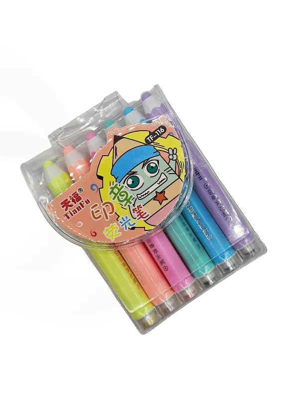 Funstamp Pastel Tianfu 2 em 1 - Carimbo e marca-texto