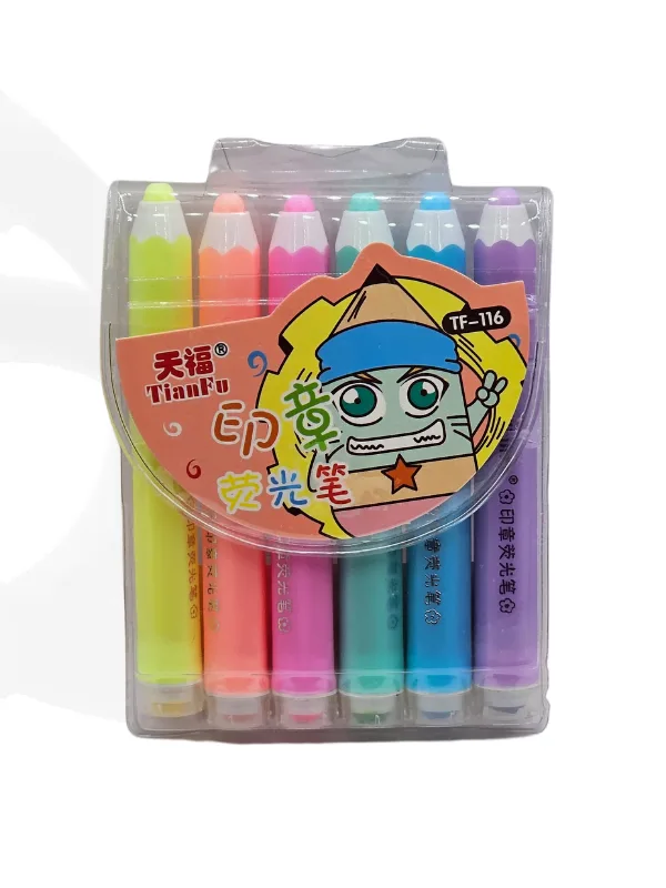 Funstamp Pastel Tianfu 2 em 1 - Carimbo e marca-texto