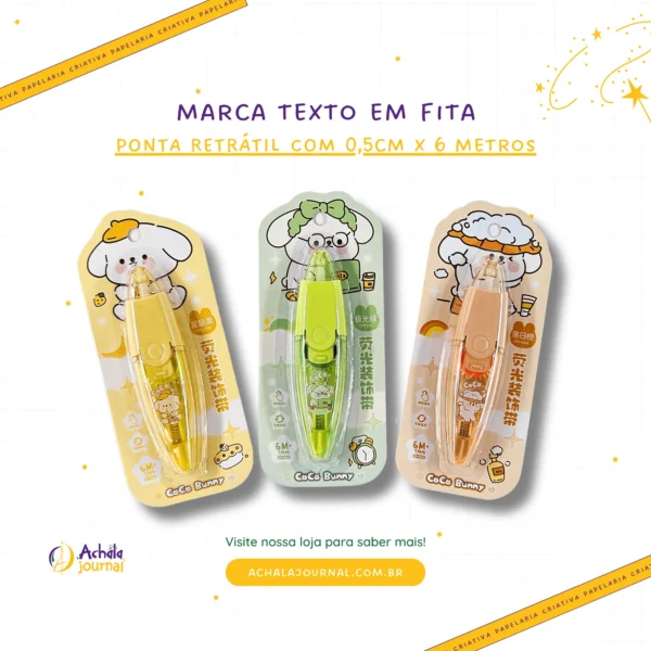 Marca Texto em Fita Retrátil - Fofa Apex