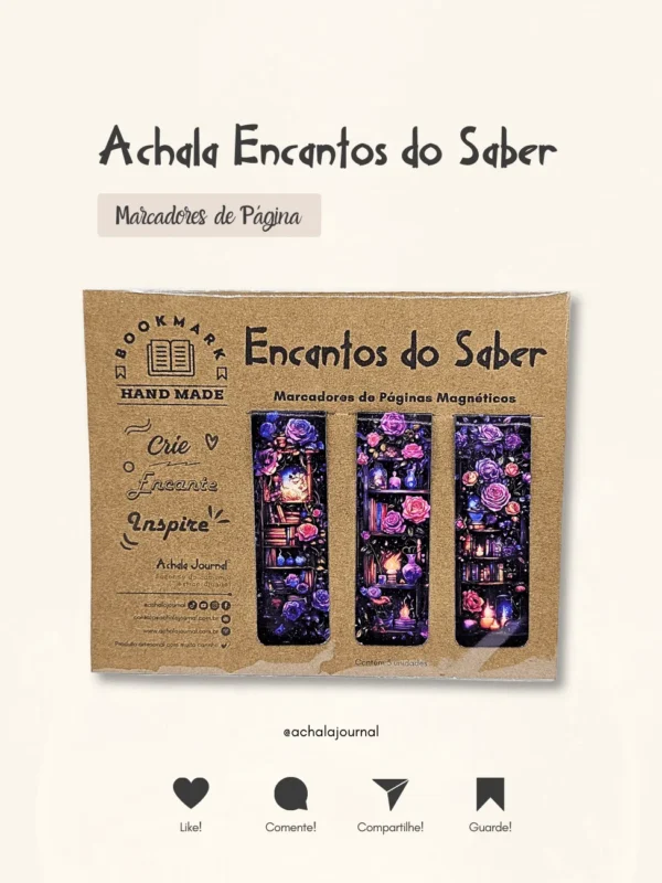 Marcadores de Páginas Magnéticos Encantos do Saber