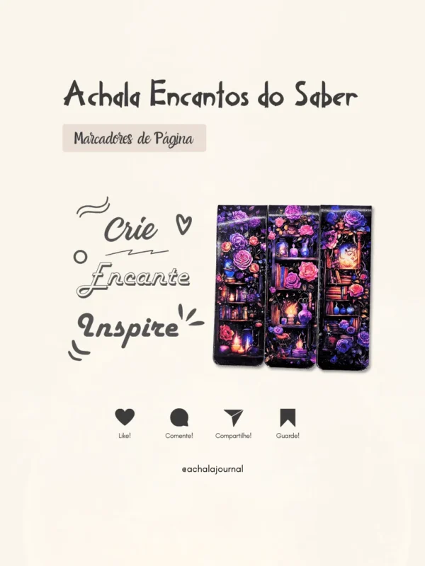 Marcadores de Páginas Magnéticos Encantos do Saber