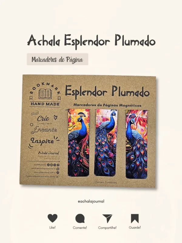 Marcadores de Páginas Magnéticos Esplendor Plumado