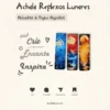 Conjunto Achala com 3 Marcadores de Páginas Magnéticos Reflexos Lunares inspirados nas fases da lua.