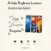 Conjunto Achala com 3 Marcadores de Páginas Magnéticos Reflexos Lunares inspirados nas fases da lua.