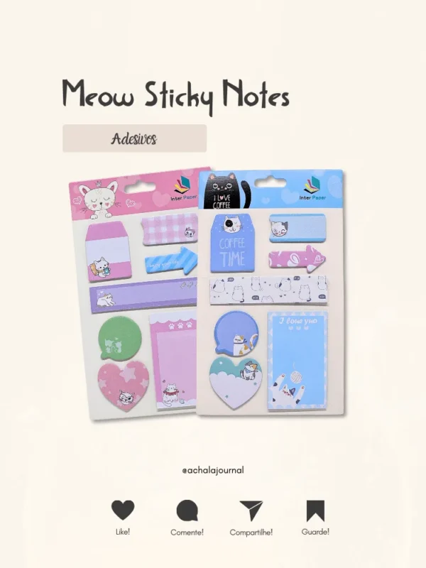Meow Sticky Notes Inter Paper - Adesivos