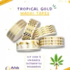 Washi Tapes Tropical Gold - Kit Dourados 5 unid