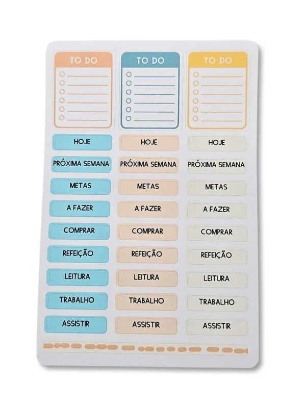Achala Kit Adesivos para Planner - Toques de Serenidade