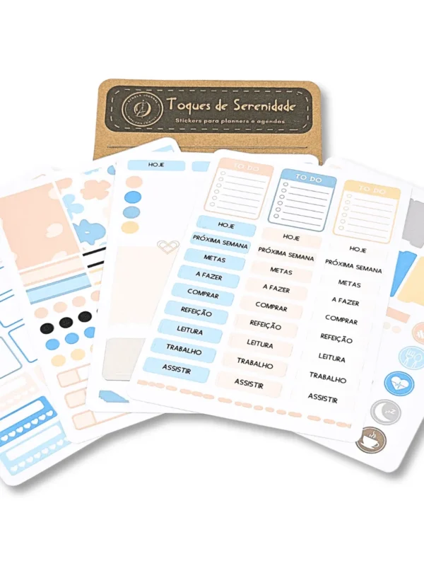 Achala Kit Adesivos para Planner - Toques de Serenidade
