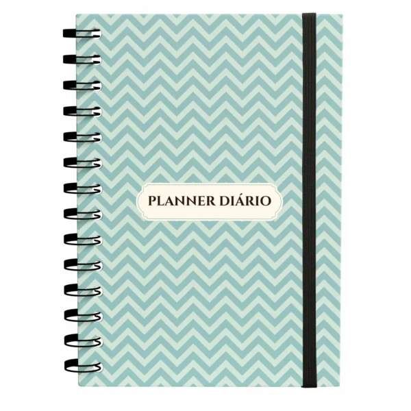 Agenda Planner Diário 2025 Chevron Vibes | Anual Datado - Papelaria Achala