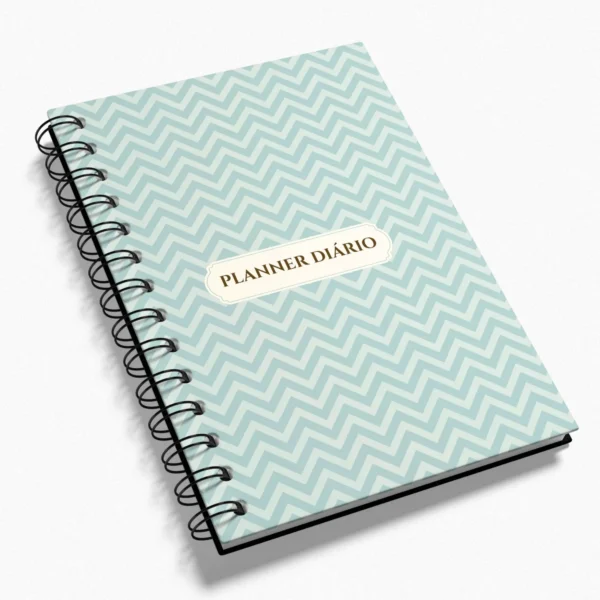 Agenda Planner Diário 2025 Chevron Vibes | Anual Datado - Papelaria Achala