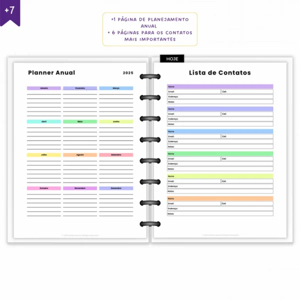 Agenda Planner Diário 2025 Terra | Anual Datado - Papelaria Achala