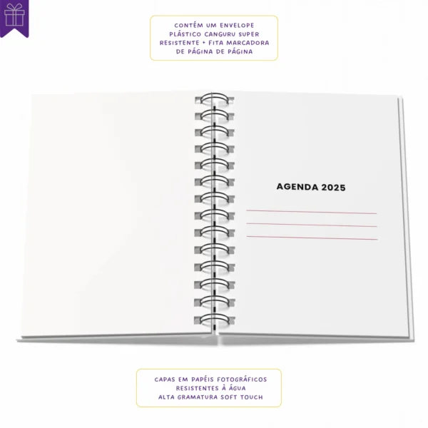 Agenda Planner Diário 2025 Tons de Serenidade | Anual Datado - Papelaria Achala