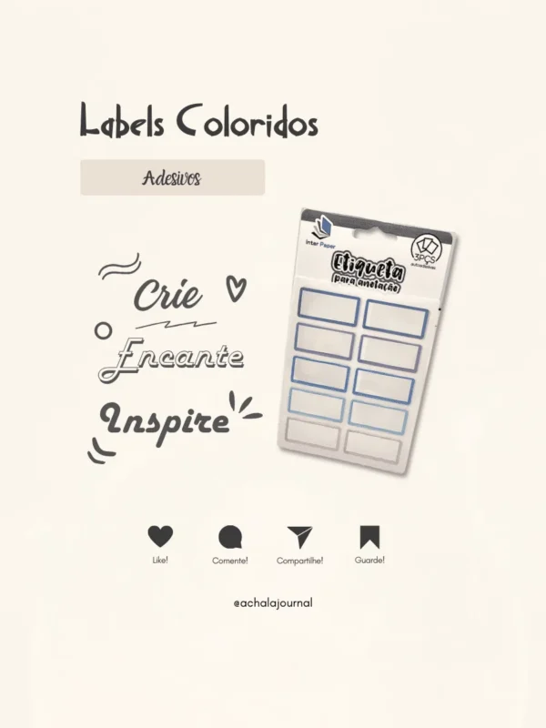 Labels Coloridos Inter Paper - Anotações Adesivas