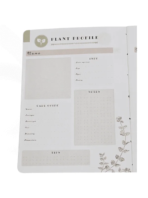 Planner Achala Flora - Insert Plantas CareTracker