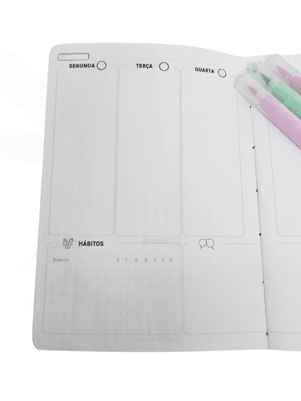Planner Achala Journey Xadrez - Insert Semanal Premium Não Datado