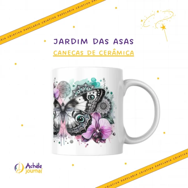 Caneca Jardim das Asas - Cerâmica