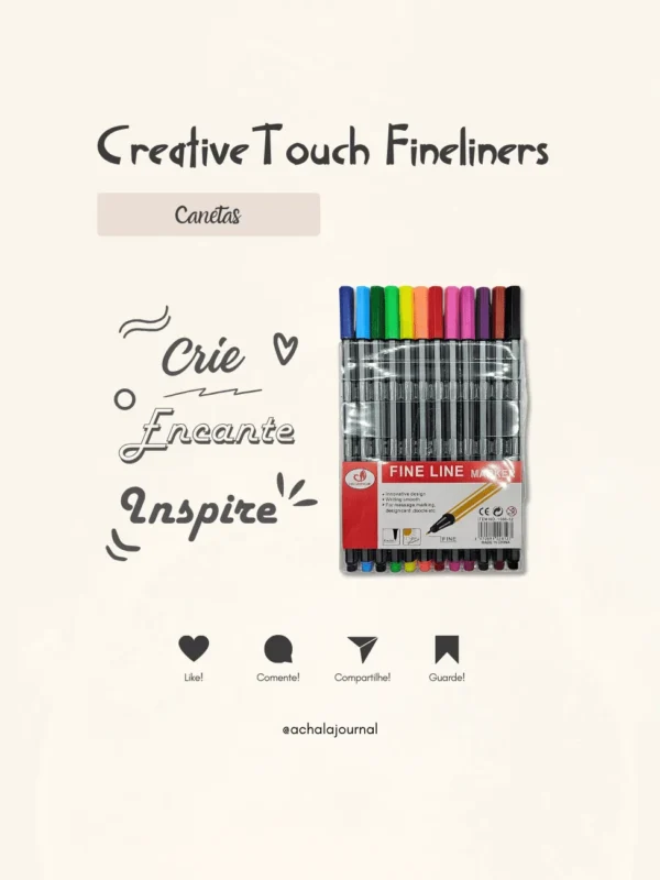 CreativeTouch Fineliners - Kit de canetas com 12 cores
