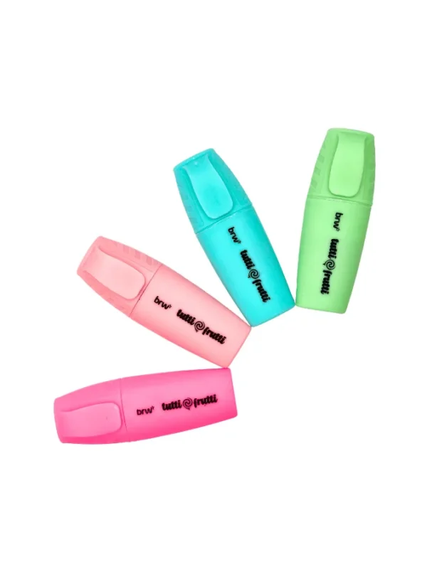 Mini Marca Texto Com Cheiro 4 Cores Tutti-Frutti BRW