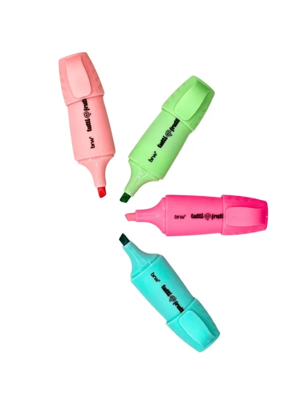 Mini Marca Texto Com Cheiro 4 Cores Tutti-Frutti BRW