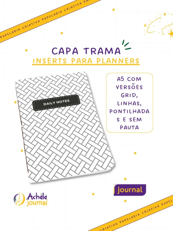 Planner Achala Trama PureSpace - Insert Journal Sem Pauta