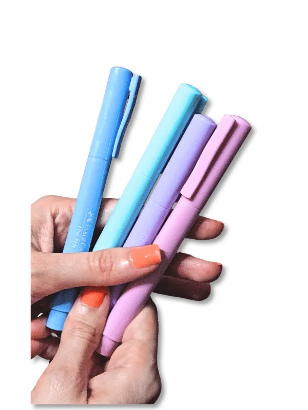 Faber castell Kit 4 Fine Pen Colors Pastel