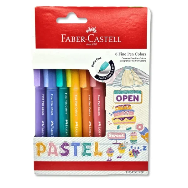 Faber-Castell FINE PEN COLORS 6 cores