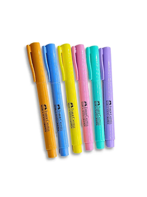 Marca Texto Faber-Castell Grifpen Pastel - 6 Cores