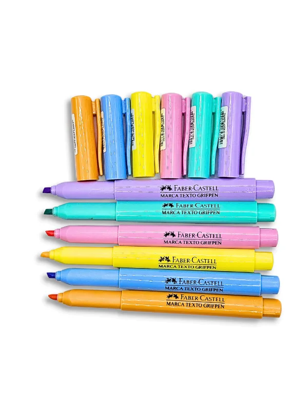 Marca Texto Faber-Castell Grifpen Pastel - 6 Cores