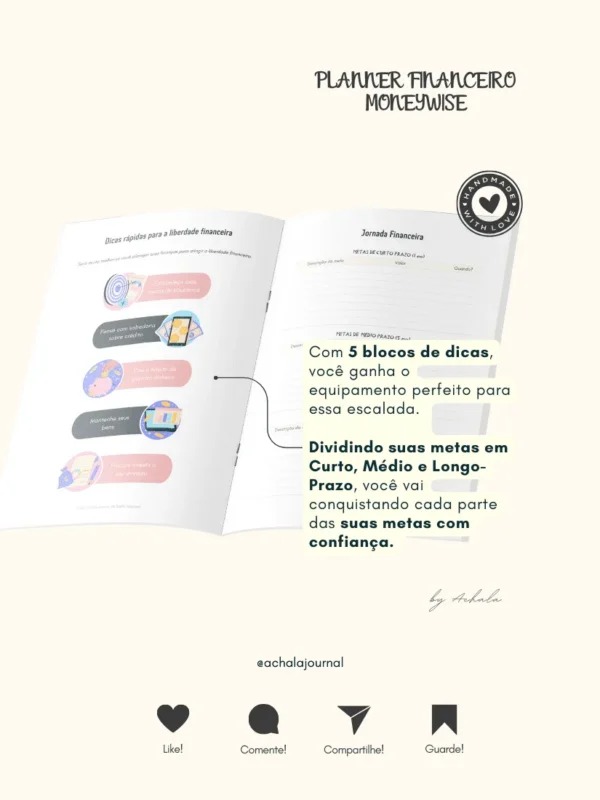 Achala Planner Financeiro Moneywise - Semestral
