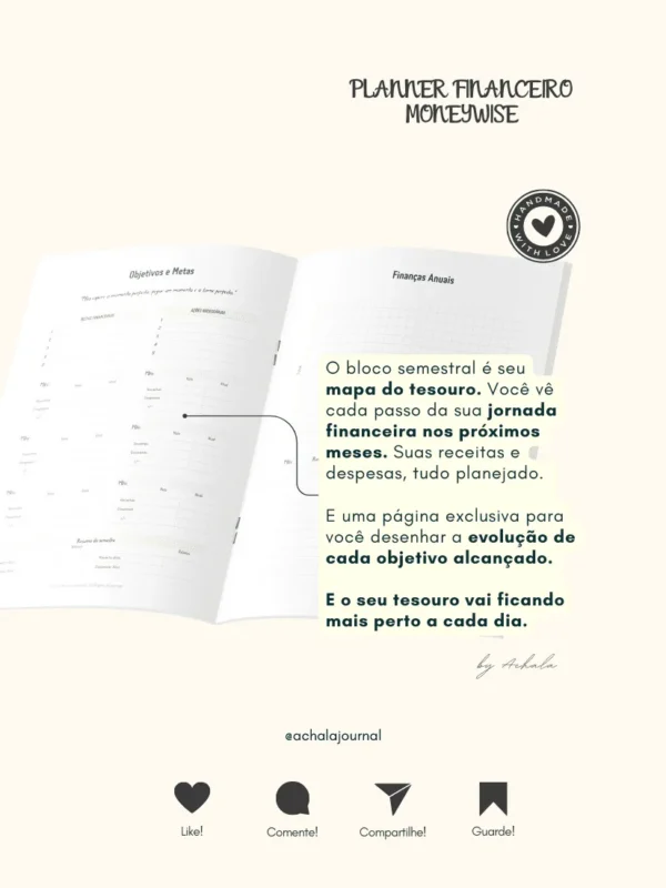 Achala Planner Financeiro Moneywise - Semestral