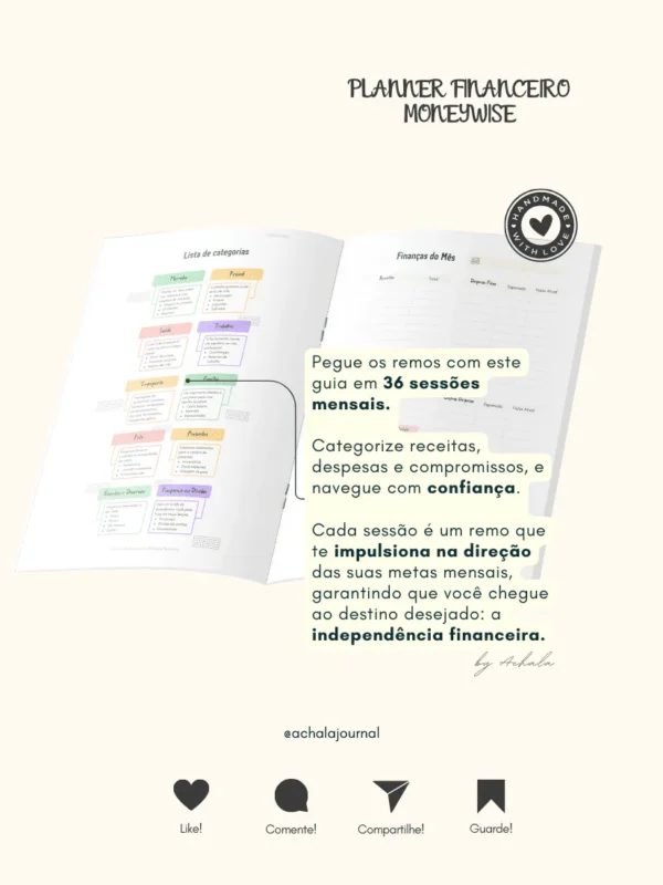 Achala Planner Financeiro Moneywise - Semestral