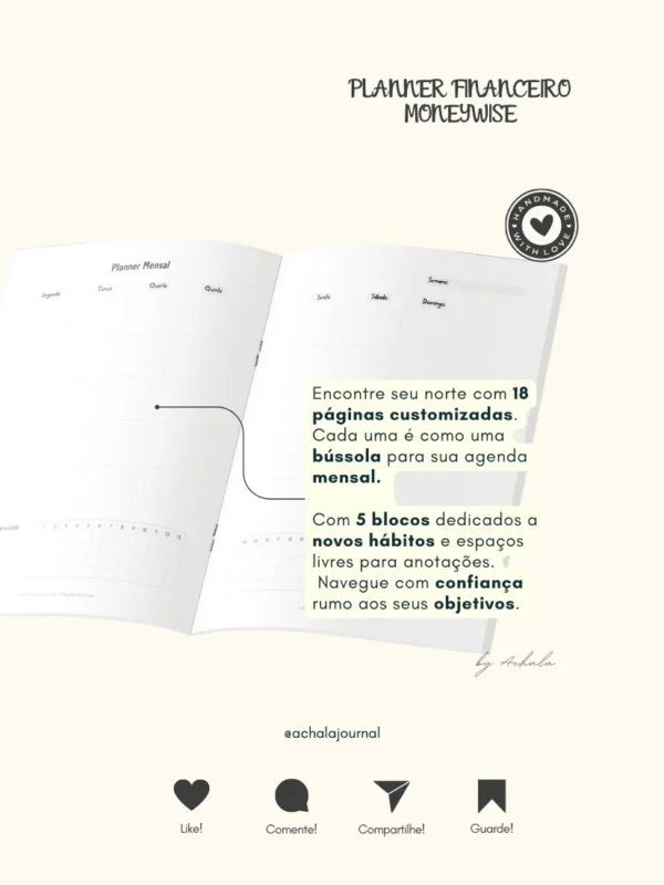 Achala Planner Financeiro Moneywise - Semestral
