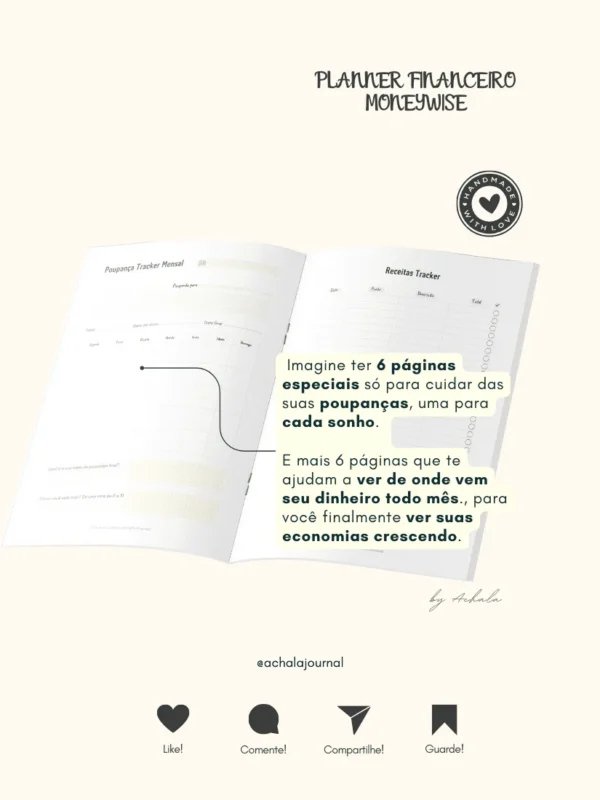 Achala Planner Financeiro Moneywise - Semestral
