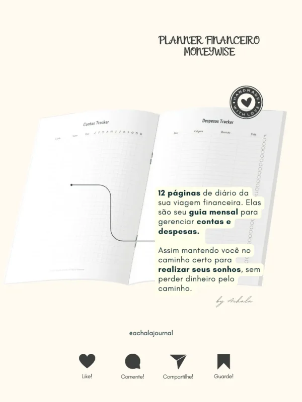 Achala Planner Financeiro Moneywise - Semestral