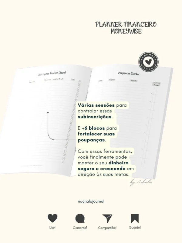 Achala Planner Financeiro Moneywise - Semestral