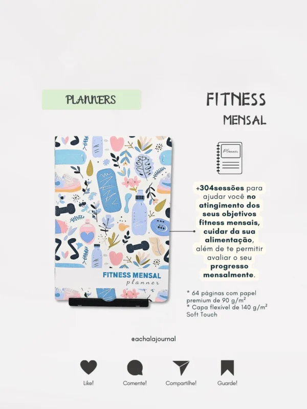Achala Planner Fitness Mensal – Insert