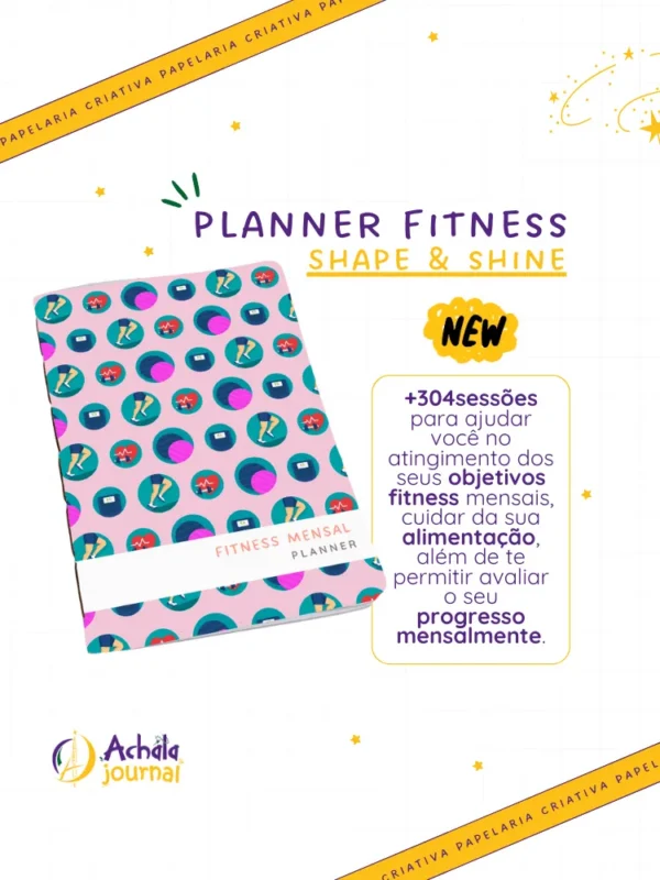 Achala Planner Fitness Shape & Shine Mensal – Insert